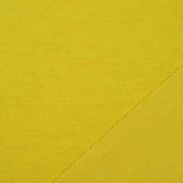 Трикотаж костюмный двухсторонний горчично-желтый, ш.150 оптом
