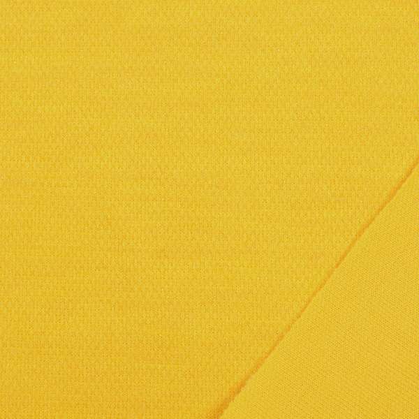 Трикотаж костюмний двосторонній жовтий, ш.150 оптом