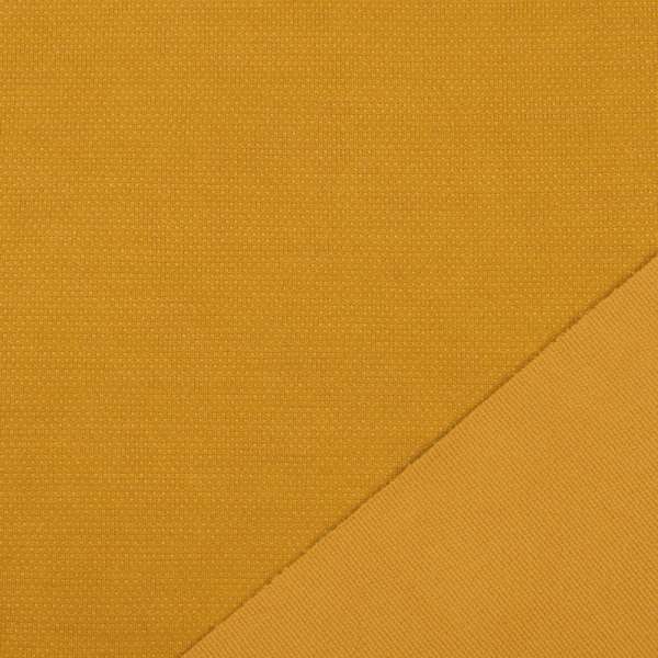 Трикотаж костюмный двухсторонний желтый темный, ш.150 оптом