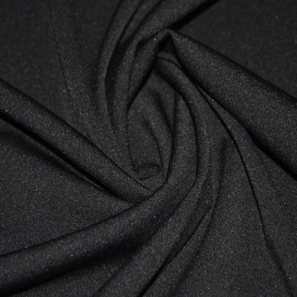 Трикотаж костюмний полегшений чорний ш.160 оптом