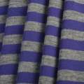Трикотаж с вискозой в полоски 10мм серые и фиолетовые ш.178 оптом