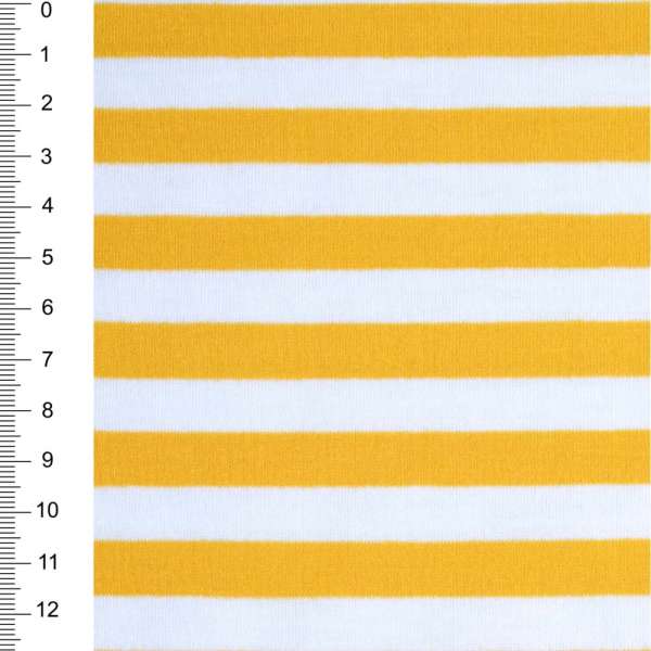 Трикотаж с вискозой в полоски 11мм белые и желтые ш.174 оптом