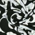 Трикотаж белый с черной абстракцией ш.170 оптом
