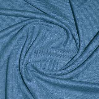 Трикотаж акриловый синий светлый ш.170 оптом