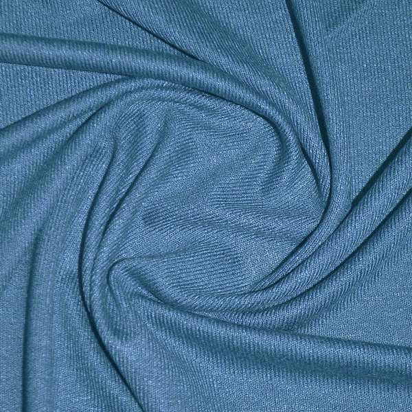 Трикотаж акриловый синий светлый ш.170 оптом