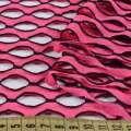 Трикотаж розовый волны с овальными дырочками ш.160 оптом