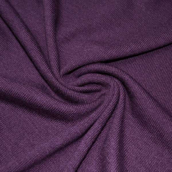 Трикотаж шерстяной фиолетовый темный ш.180 оптом