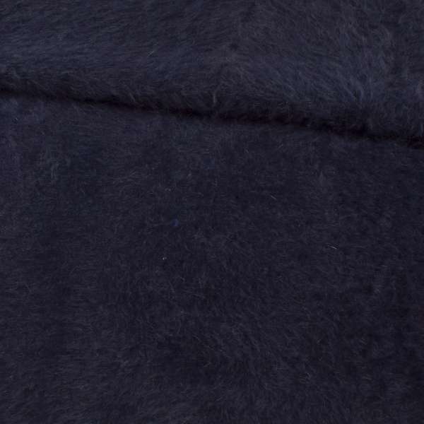 Ангора длинноворсовая трикотаж синяя темная ш.125 оптом