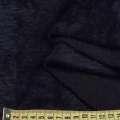 Ангора длинноворсовая трикотаж черно-синяя ш.130 оптом