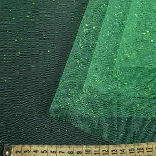 Фатин жорсткий з блискітками зелений яскравий ш.160 оптом