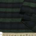 Фланель сорочкова зелена в чорно-синю клітину ш.145 оптом