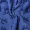 Флис голубой темный, синие лисички, ш.160 оптом