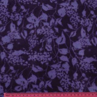 Флис фиолетовый, сиреневые цветы, ш.173 оптом