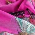 Марлевка малиновая с бабочками ш.180 оптом