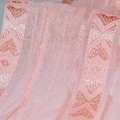 Марлевка з жакардовими смужками рожево-персикова ш.115 оптом