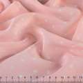 Креп-шифон розовый в белый горох ш.150 оптом
