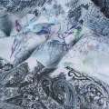 Муслін "Apanage" в смуги-візерунки сіро-блакитного-ФотоПринт ш.150 оптом
