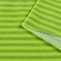 Велюр бавовняний "Nicki Streifen" салатовий в темні смуги (5мм) ш.152 оптом