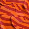 Велюр бавовняний "Nicki Streifen" помаранчевий в темні смуги (10мм) ш.152 оптом