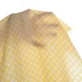 Вискоза молочно-желтая в белый горох, ш.140 оптом