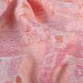 Жаккард розово-оранжевый с органзой ш.158 оптом