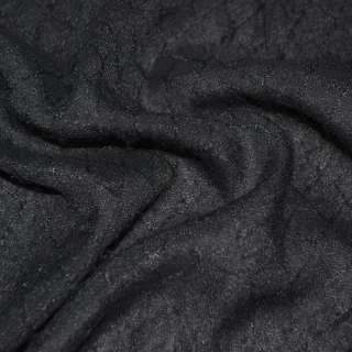 Жаккард костюмный стрейч черный ш.105 оптом