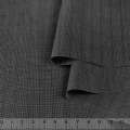 Шерсть костюмная с шелком в полосы темные (10мм) серая , ш.156 оптом