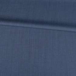Шерсть костюмная с шелком стрейч серо-синяя, ш.155