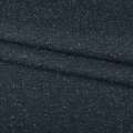 Шерсть костюмная с шелком с ворсинками голубыми синяя темная, ш.155 оптом
