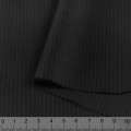 Шерсть костюмная с шелком в полоску тонкую серую (4мм) черная, ш.154 оптом