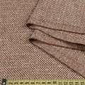 Полушерсть костюмная с шелком стрейч в гусиные лапки мелкие светло-коричневая, ш.160 оптом