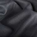 Шерсть костюмная с шелком диагональ мелкая черная, ш.140 оптом