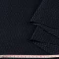 Шерсть костюмна GUABELLO з шовком чорна в синій візерунок ш.155 оптом