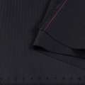 Шерсть костюмная стрейч в полоску структурную (5мм) синяя темная, ш.160 оптом