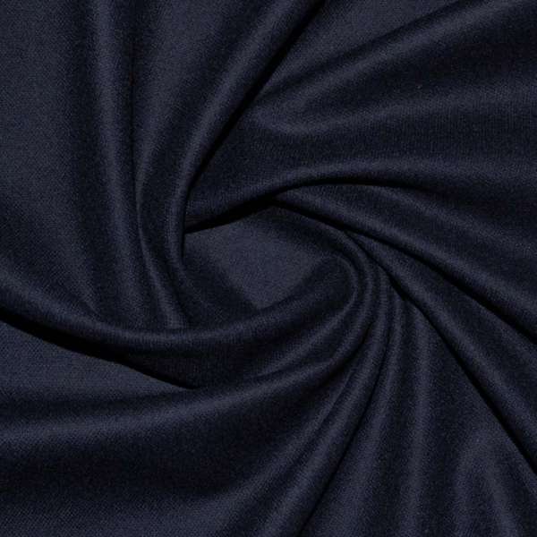 Шерсть костюмна стрейч синьо-чорна, ш.150 оптом