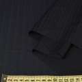 Шерсть костюмная в полоски двойные узкие черная HUGO BOSS, ш.150 оптом