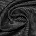 Шерсть костюмная в полоску узкую черная, ш.158 оптом