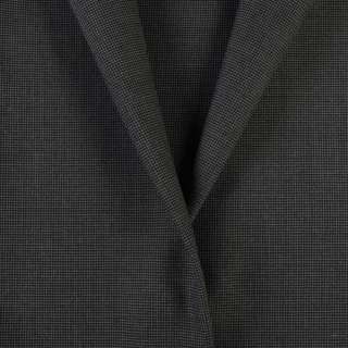 Напівшерсть костюмна в візерунок дрібний сірий чорна, ш.155 оптом