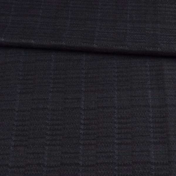 Шерсть костюмна жакардова в сірі прямокутники чорна, ш.158 оптом
