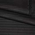 Шерсть костюмная с шелком в полоску черная, ш.158 оптом