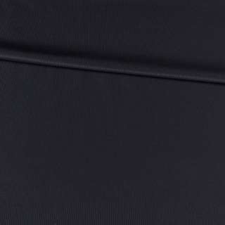 Тканина костюмна з бавовною в смужку вузьку чорна, ш.150 оптом