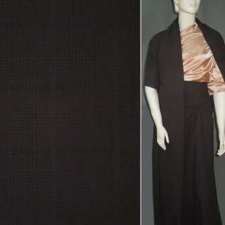 Тканина костюмна бавовняна стрейч коричнева темна, ш.150 оптом