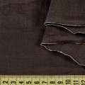 Тканина костюмна з льоном в смужку ялинку чорно-коричнева, ш.150 оптом