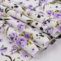 Коттон APANAGE белый, сиреневые цветы, ш.150 оптом