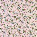 Коттон розовый в красные клубнички и белые цветы, ш.146 оптом