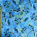 Коттон блакитний, синьо-блакитні квіти, ш.140 оптом