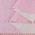 Коттон рожевий в дрібні білі квіточки ш.150 оптом