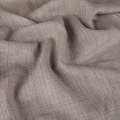 Шотландка льняная песочная в бежево-коричневую клетку, ш.157 оптом