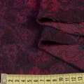 Пальтова тканина з ворсом Gerry Weber візерунок червоно-фіолетовий на чорному тлі, ш.150 оптом