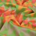 Ткань плащевая GERRY WEBER стрейч водоотталкивающая желто-оранжевые зигзаги на салатовом фоне, ш.148 оптом